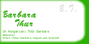barbara thur business card